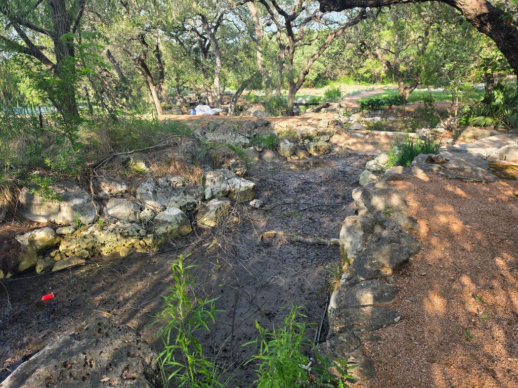 Pond Renovation Before – Construction and site prep phase